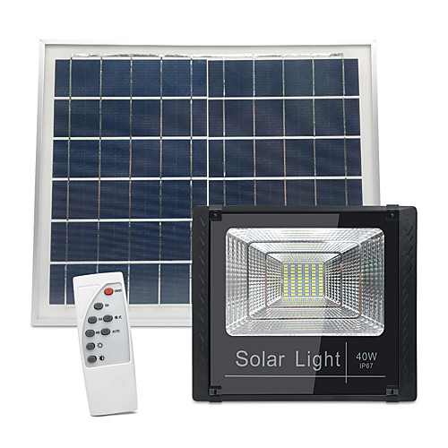 

1шт 40 W LED прожекторы / Внешние настенные светильники Водонепроницаемый / Дистанционно управляемый / Работает от солнечной энергии Белый 3.2 V Уличное освещение / двор / Сад 60 Светодиодные бусины