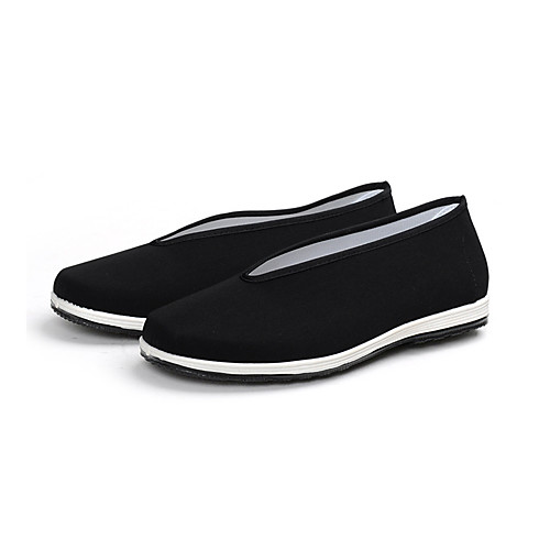 

Муж. Комфортная обувь Хлопок Лето На каждый день Мокасины и Свитер Дышащий Черный