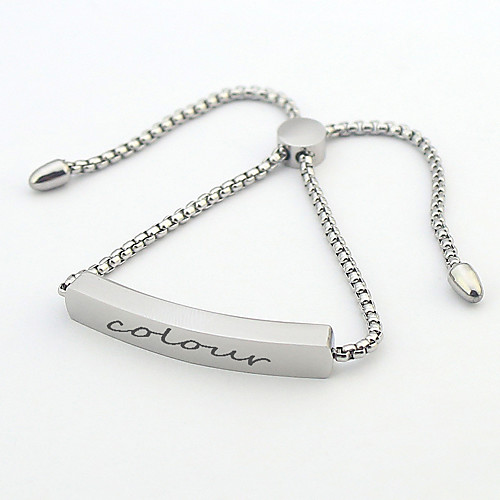 

Персонализированные Классический Цепочка модный Романтика Повседневный / Sporty Нержавеющая сталь Подарок обещание фестиваль 1pcs Серебряный