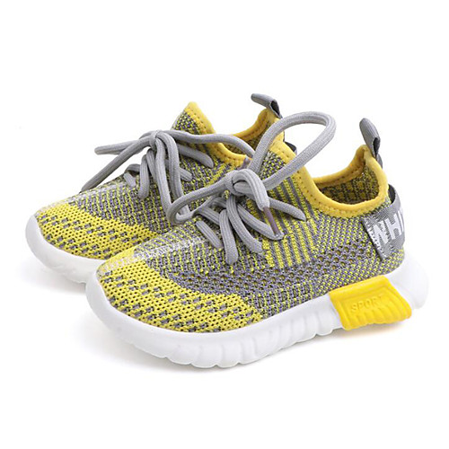 

Девочки Flyknit Спортивная обувь Дети Удобная обувь Серый / Желтый / Розовый Весна / Лето
