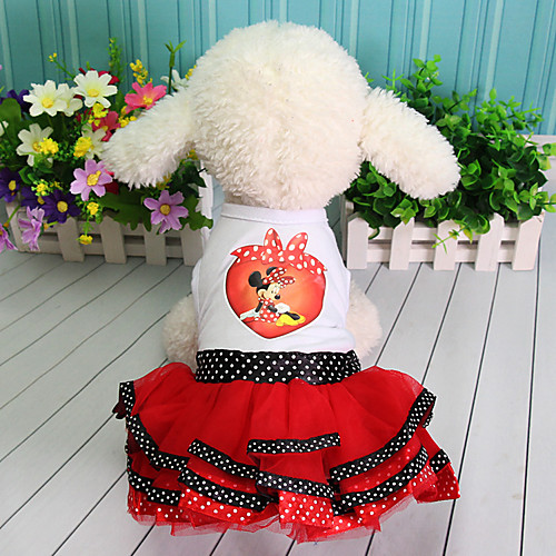 фото Платья одежда для собак персонажи кружева принцесса лиловый красный хлопок костюм назначение весна лето юбки и платья симпатичные стиль Lightinthebox