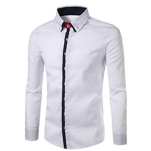 

Муж. Рубашка Классический Однотонный Черный L