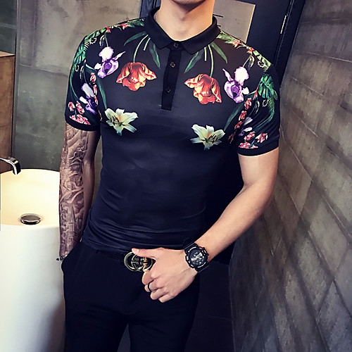 

Муж. Размер ЕС / США - Polo Рубашечный воротник Тонкие Классический Однотонный Белый M / С короткими рукавами