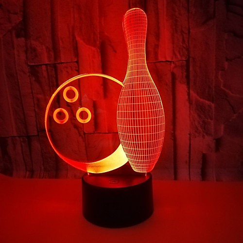 

1шт 3D ночной свет / Детский ночной свет RGB USB Меняет цвета / С портом USB <5 V