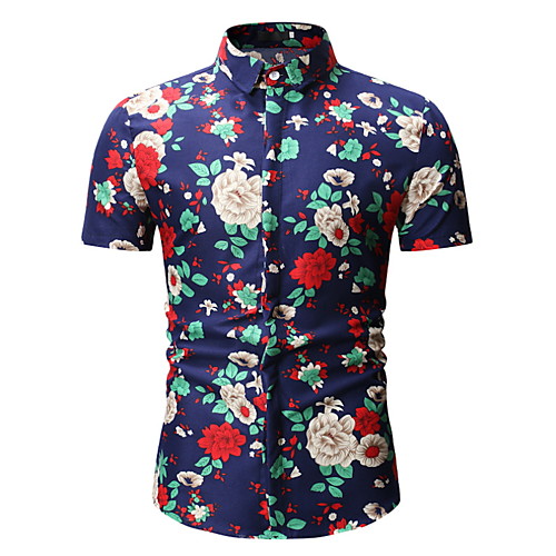 

Муж. Рубашка Цветочный принт Красный XL