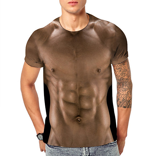 

Муж. Футболка Классический 3D Цвет радуги US40