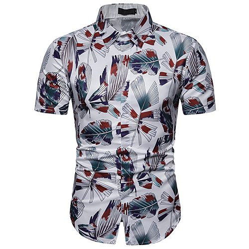 

Муж. Рубашка Цветочный принт Белый XL