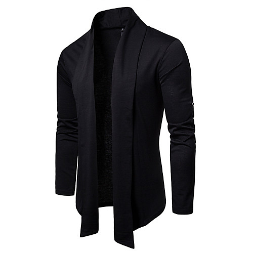 

Men's Solid Colored Long Sleeve Cardigan Sweater Jumper, V Neck Black / Light gray / White US32 / UK32 / EU40 / US36 / UK36 / EU44 / US38 / UK38 / EU46