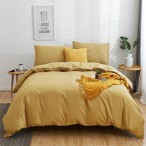 

Пододеяльник наборы Однотонный Хлопок Крашенный в пряже 4 предметаBedding Sets