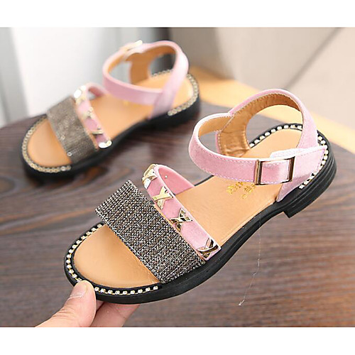 

Девочки Синтетика Сандалии Удобная обувь Коричневый / Розовый Лето