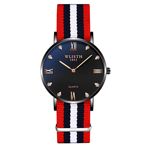 

Муж. Нержавеющая сталь Кварцевый Современный Стильные Нейлон Белый 30 m Защита от влаги Повседневные часы Cool Аналоговый На каждый день минималист - Черный Серебряный Черный / Розовое золото