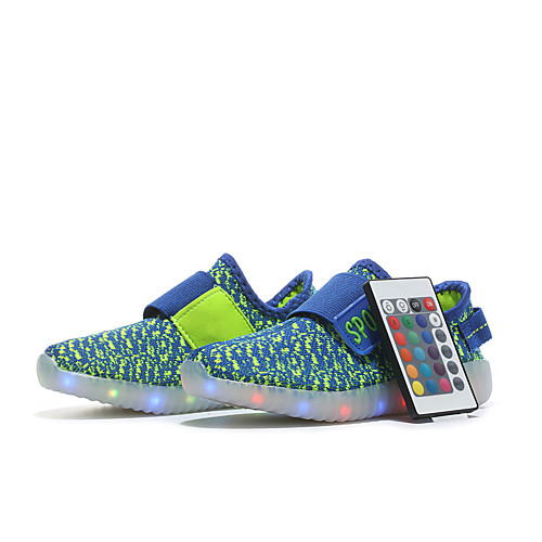 

Мальчики / Девочки Искусственная кожа / Flyknit Кеды Обувь с подсветкой Для прогулок LED Красный / Зеленый / Синий Весна / Лето / Резина