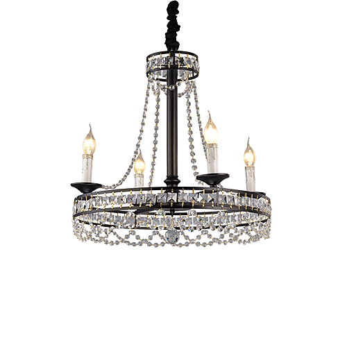 

4-Light Кристаллы Люстры и лампы Окрашенные отделки Металл 110-120Вольт / 220-240Вольт