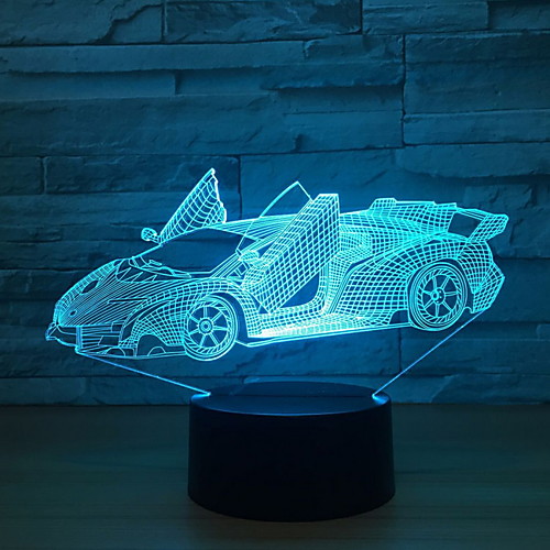 

1шт 3D ночной свет USB Творчество <=36 V
