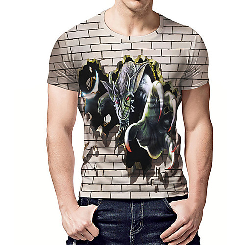 

Муж. Футболка Классический 3D Бежевый L