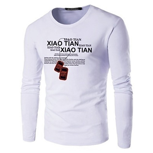 

Муж. Футболка Графика / Буквы Темно синий XXXL