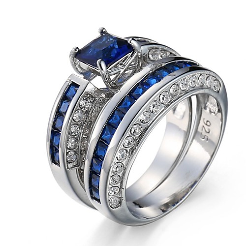 

прозрачная полоса кольцо заявление кольцо медь европейский элегантный классический роскошный простое кольцо ювелирные изделия фиолетовый / белый / синий для фестиваля-стрит ежедневно подарок