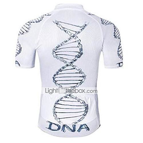 

21Grams Novelty Men's Short Sleeve Cycling Jersey - White Bike Jersey Top Breathable Moisture Wicking Quick Dry Sports Polyester Elastane Terylene Mountain Bike MTB Road Bike Cycling Clothing Apparel