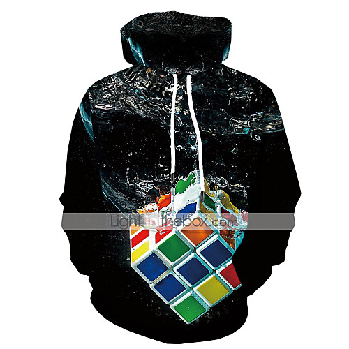 

Men's Casual Hoodie - 3D Black US38 / UK38 / EU46