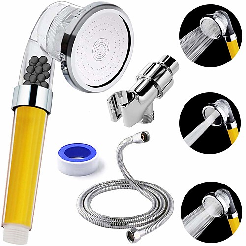

Filtered Shower Head with Vitamin C Filter - Hard Water Softener Removes Chlorine - Helps Dry Skin and Hair Loss - High Pressure Shower Filter with Handheld Hose Holder and 2 Replacement Filters