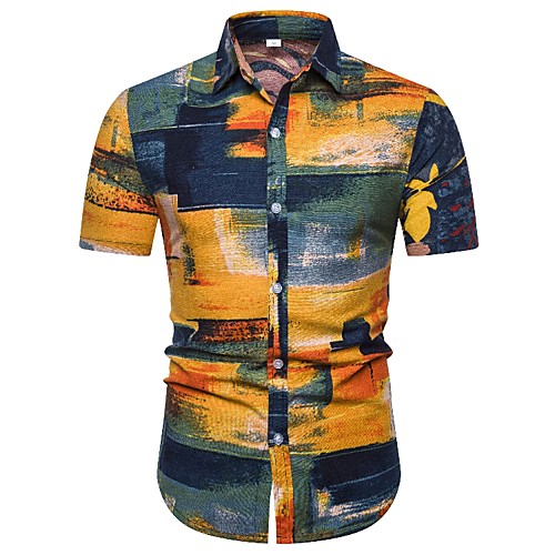 

Men's Daily Vintage Shirt - Tribal Print Orange