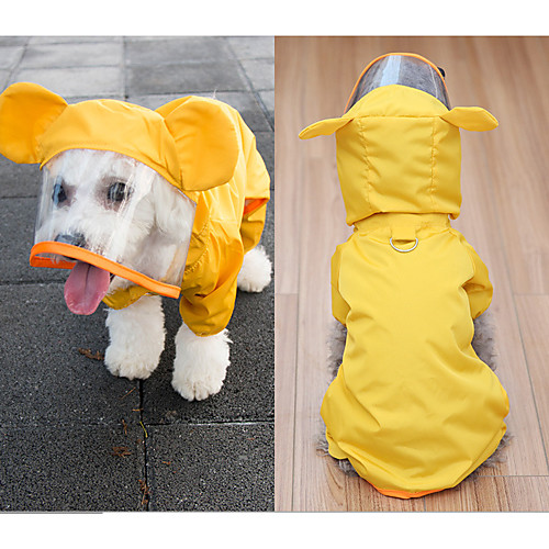 фото Собака дождевик одежда для собак желтый зеленый костюм смешанные материалы водонепроницаемый s m l xl xxl lightinthebox