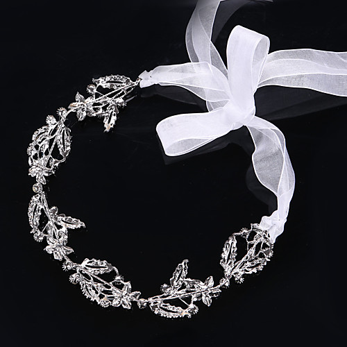 

Women's Hair Jewelry For Wedding Party Evening Engagement Party Crystal Alloy White 1pc