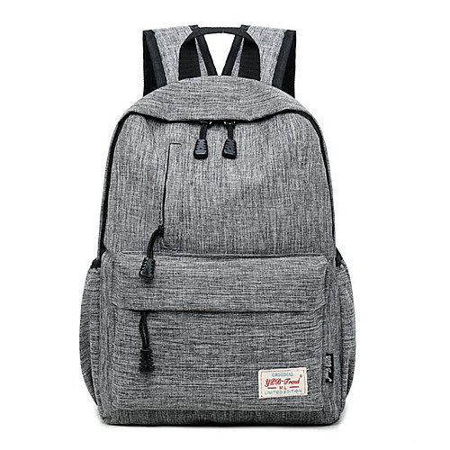 

Large Capacity Oxford Cloth Zipper Commuter Backpack Solid Color Daily Dark Grey / Wine / Fuchsia