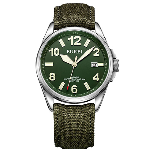 

Men's Sport Watch Automatic self-winding 30 m Water Resistant / Waterproof Calendar / date / day Analog Casual Outdoor - Green One Year Battery Life / Stainless Steel