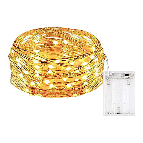 

10m String Lights 100 LEDs SMD 0603 Warm White / White / Multi Color Waterproof / Party / Decorative Batteries Powered 1pc