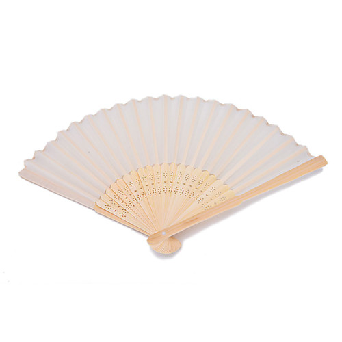 

21cm Chinese Bamboo Silk Hand Fan Wedding Favors Guests Gifts With Gift Box