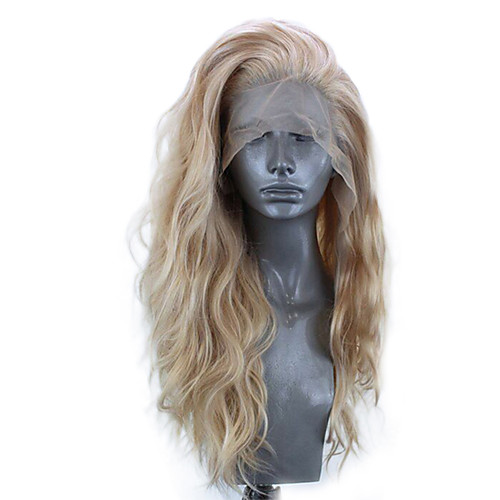 

Synthetic Lace Front Wig Wavy Side Part Lace Front Wig Long Blonde Synthetic Hair 18-26 inch Women's Adjustable Heat Resistant Party Blonde