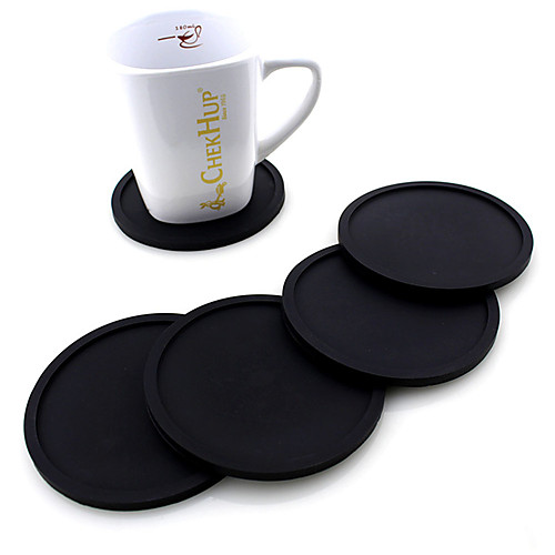 

10cm Round Thickened Silica Gel Cup Mat Concavo-convex Silicone Coasters