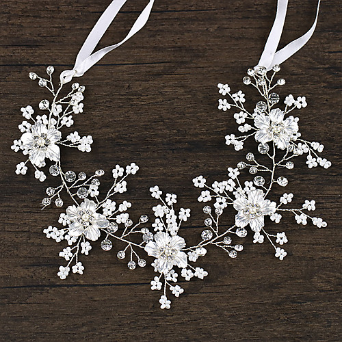 

Women's Hair Jewelry For Wedding Engagement Geometrical Crystal Alloy White 1pc