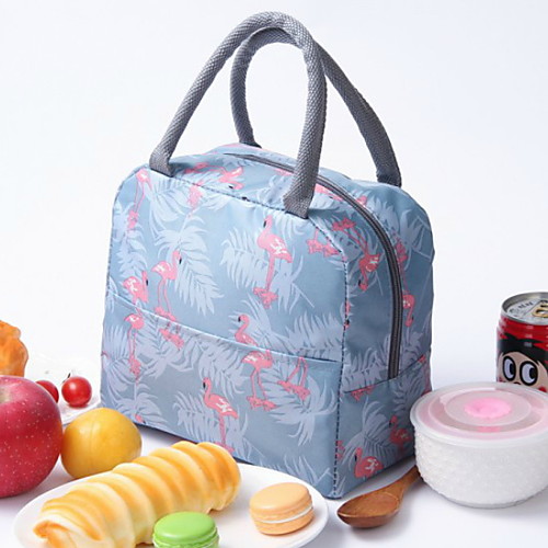 

Canvas Pattern / Print / Zipper Lunch Bag Floral Print Outdoor Black / Navy Blue / Pink