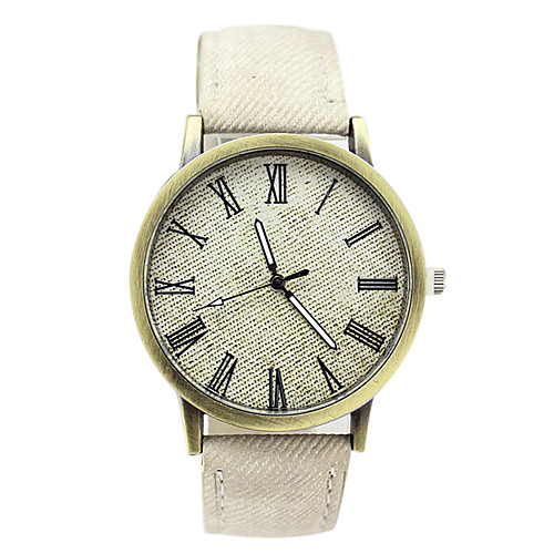 

Dress Watch Leather Analog White Blue / Stainless Steel