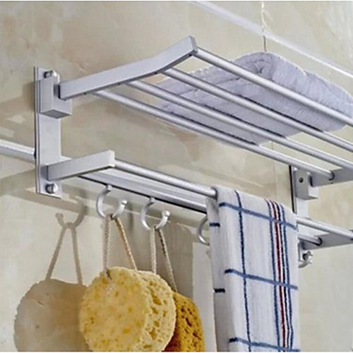 

Bathroom Shelf Multifunction Modern Stainless Steel 1pc - Bathroom Double Wall Mounted