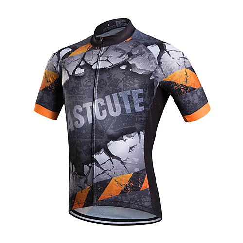 

FUALRNY Men's Short Sleeve Cycling Jersey Grey Bike Jersey Top Mountain Bike MTB Road Bike Cycling Breathable Moisture Wicking Quick Dry Sports Polyester Taffeta Clothing Apparel / Stretchy