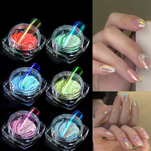 

1 pcs Color-Changing / Creative Glitter Glitter Powder For Finger Nail Romantic Series nail art Manicure Pedicure Daily / Festival Elegant / Colorful