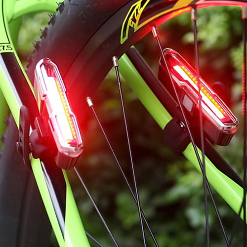 фото Светодиодная лампа велосипедные фары задняя подсветка на велосипед огни безопасности горные велосипеды велоспорт велоспорт водонепроницаемый несколько режимов простота установки 15 lm / usb Lightinthebox