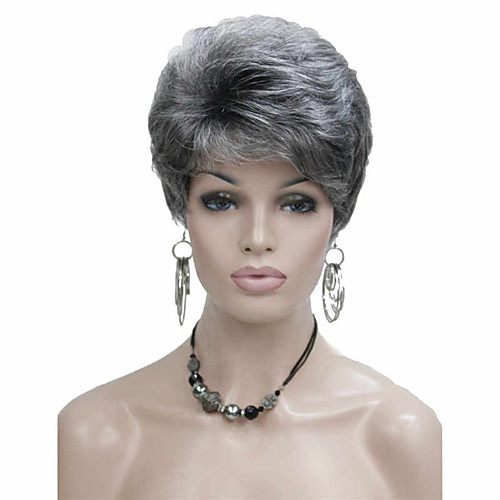 

Synthetic Wig Tight Curl Layered Haircut Wig Short Black / White Synthetic Hair 5~7 inch Women's New Arrival White