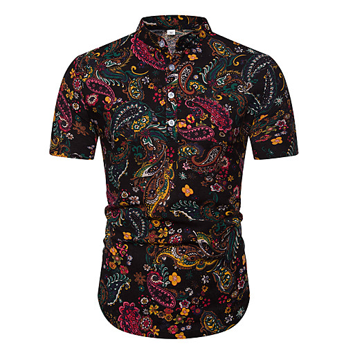 

Men's Daily Basic Shirt - Geometric / Color Block Rainbow