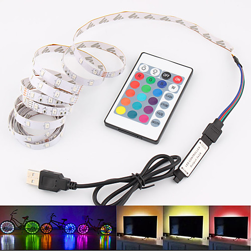 

LOENDE 5V USB Power 2M LED Strip light RGB /White/Warm White 2835SMD HDTV TV Desktop PC Screen Backlight & Bias lighting