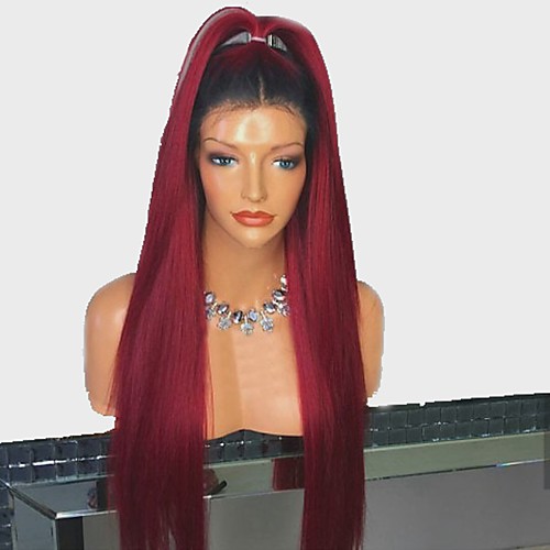 

Synthetic Wig Natural Straight Layered Haircut Wig Very Long Dark Red Synthetic Hair 68~74 inch Women's New Arrival Red