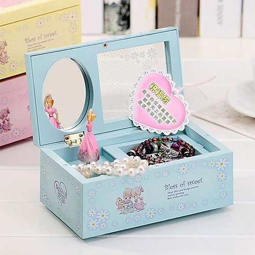 

Blue Fairy & Butterfly Kids Musical Jewellery Box - Glittery Music Box with Ring Holder