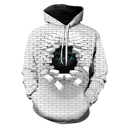 

Men's Casual Hoodie - 3D White US40 / UK40 / EU48