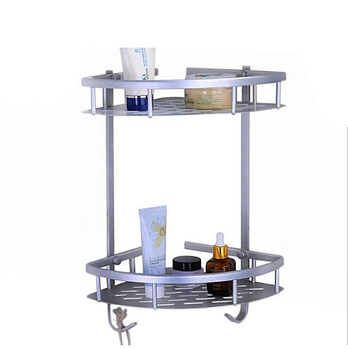 

Bathroom corner shelf Durable Aluminum 2 Tiers wall mounted shower caddy