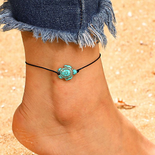 

Ankle Bracelet Women's Body Jewelry For Party Daily Cord Alloy Black