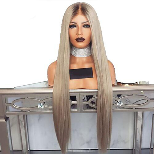 

Synthetic Wig Natural Straight Layered Haircut Wig Very Long Grey Synthetic Hair 72~76 inch Women's New Arrival Dark Gray