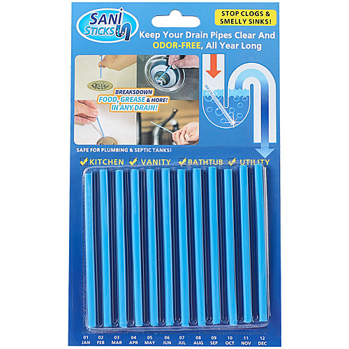 

12pcs Sani Cleaing Sticks Keep Your Drains Pipes Clear and Odor-Free